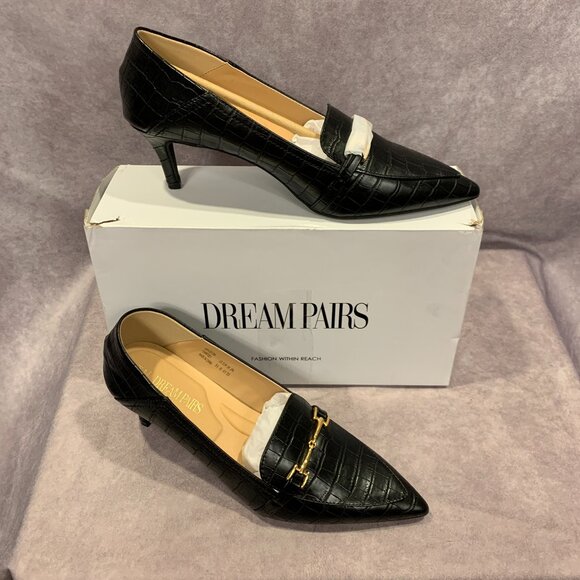 Dream Pairs Shoes - Dream Pairs Pointed Toe, Low Pump Dress Shoes